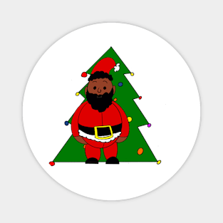 Santa and the Christmas Tree Magnet